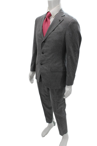 Lubiam Mens Gray Wool Suit Size 52