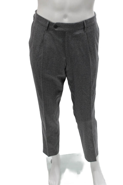 Lubiam Mens Gray Wool Suit Size 52