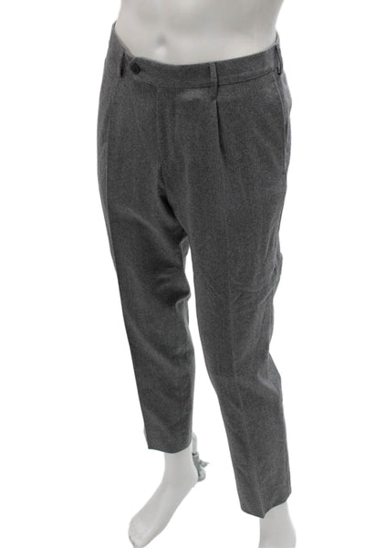 Lubiam Mens Gray Wool Suit Size 52