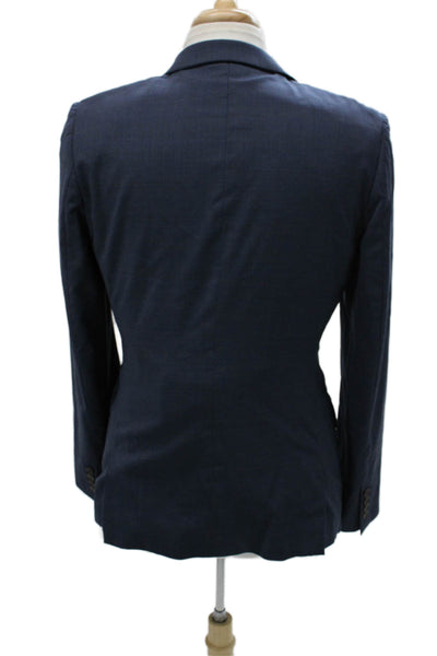 Paul Smith Mens Blue Plaid Wool Blazer Size 40