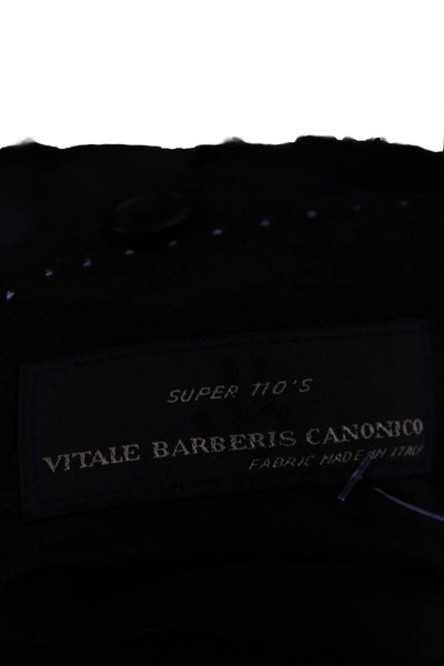 Vitale Barberis Women Black Wool Solid Blazer Size 48