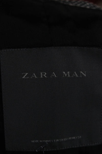 Zara Mens Gray Polyester Jacket Size 40