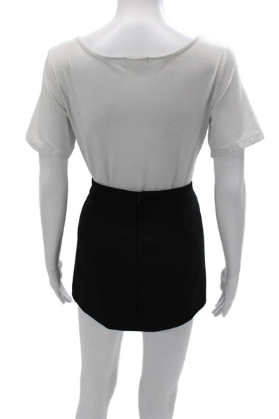 MNG Women Mini Skirt Black Polyester Blend Size 4
