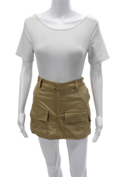Parentezi Womens Mini Skirt Polyester Solid Short Size S