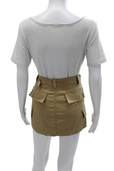 Parentezi Womens Mini Skirt Polyester Solid Short Size S