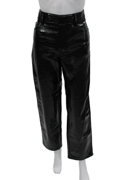 Zara Womens Black Polyurethane Pants Size S