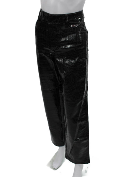 Zara Womens Black Polyurethane Pants Size S