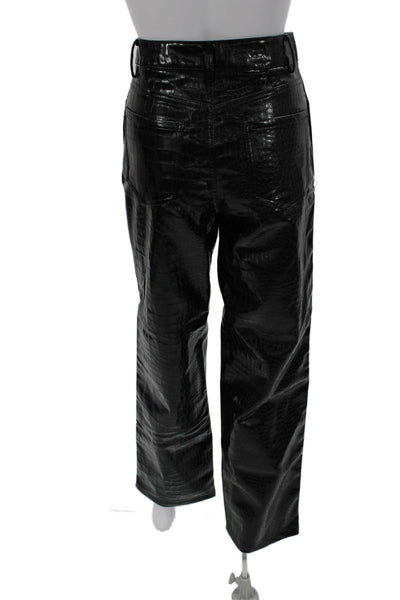 Zara Womens Black Polyurethane Pants Size S