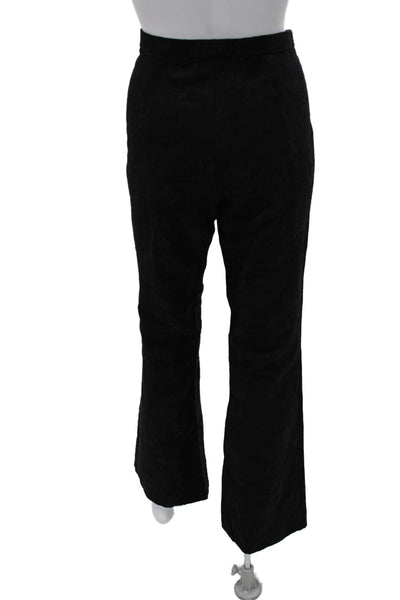 Zara Women Pants Black Floral Cotton Size M