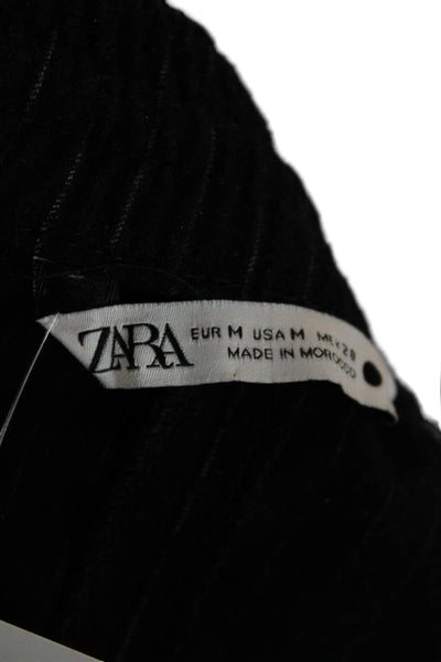 Zara Womens Solid Polyester Pants Inseam 32 Size M