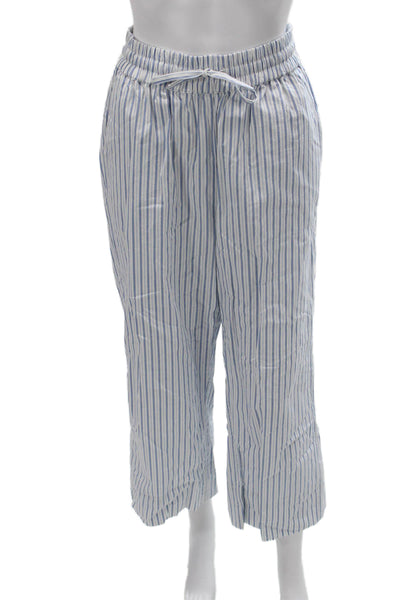 Skall Women Pants White Cotton Solid Size 36