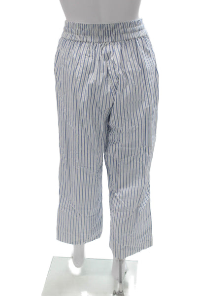 Skall Women Pants White Cotton Solid Size 36