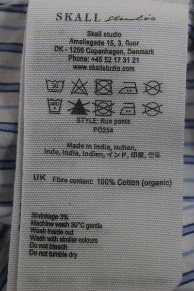 Skall Women Pants White Cotton Solid Size 36