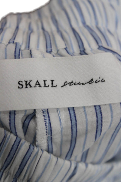 Skall Women Pants White Cotton Solid Size 36