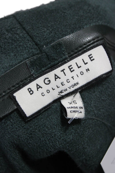 Bagatelle Womens Faux Leather Basic Jacket Open Front Solid Size XS