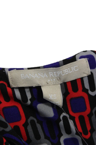 Banana Republic Womens Multicolor Graphic Tank Dress Knee Length Size XS