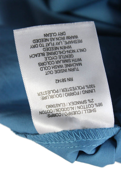 The Good Journey Women Mini Dress Blue Sweetheart Cotton Short Sleeve Size 4