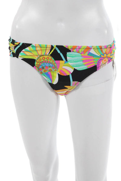 Trina Turk Women Multicolor Abstract Nylon Blend Bikini Bottom Size 10
