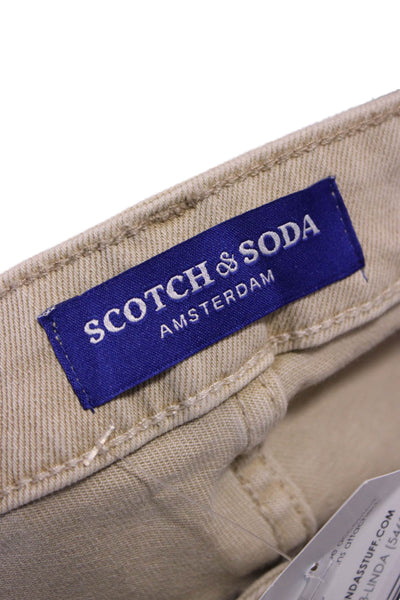 Scotch & Soda Women Cropped Beige Pants Size 36