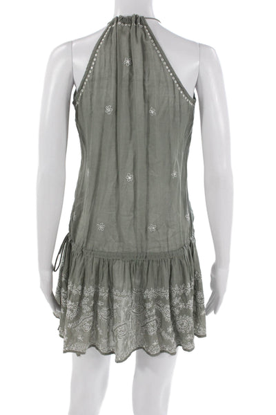 Juliet Dunn Women Mini Dress Floral V-Neck Sleeveless Knee Length Size One Size