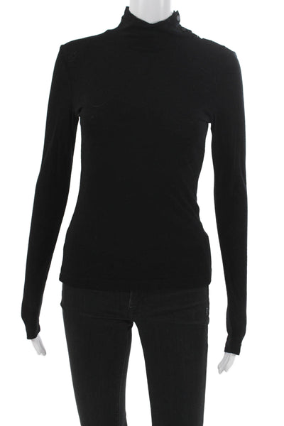 Rag & Bone Womens Turtleneck Sweater Black Viscose Blend Size XS
