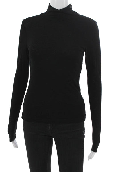 Rag & Bone Womens Turtleneck Sweater Black Viscose Blend Size XS