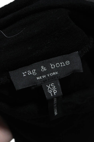 Rag & Bone Womens Turtleneck Sweater Black Viscose Blend Size XS