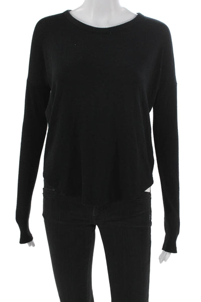Rag & Bone Womens Black Rayon Blend Knit Top Long Sleeve Size 2XS