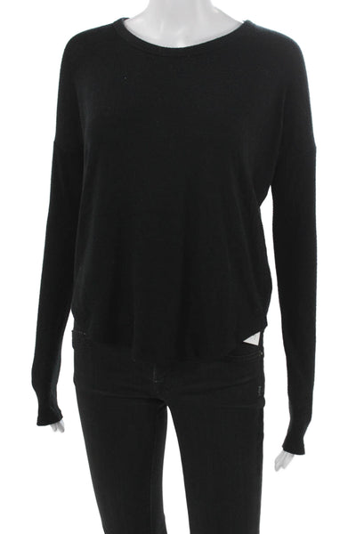 Rag & Bone Womens Black Rayon Blend Knit Top Long Sleeve Size 2XS