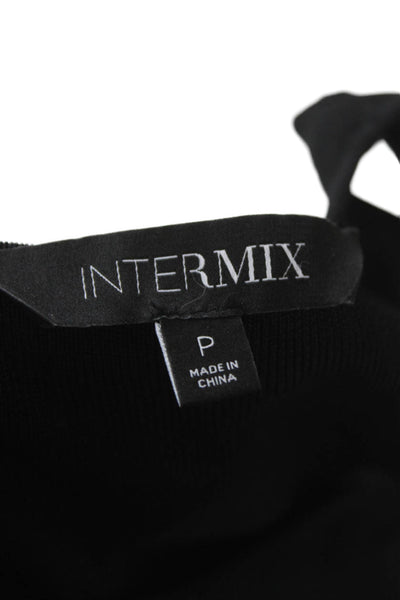 Intermix Womens Knit Sleeveless Top Black Rayon Blend Round Neck Size 0P