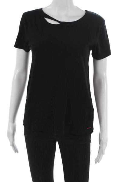 Philanthropy Women T-Shirt Cotton Round Neck Short Sleeve Solid Size XS