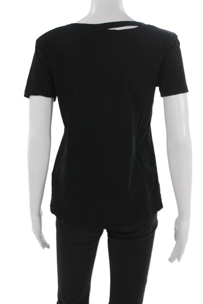Philanthropy Women T-Shirt Cotton Round Neck Short Sleeve Solid Size XS