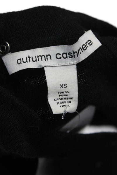 Autumn Cashmere Womens Black Cashmere Blend Sleeveless Knit Top Size XS