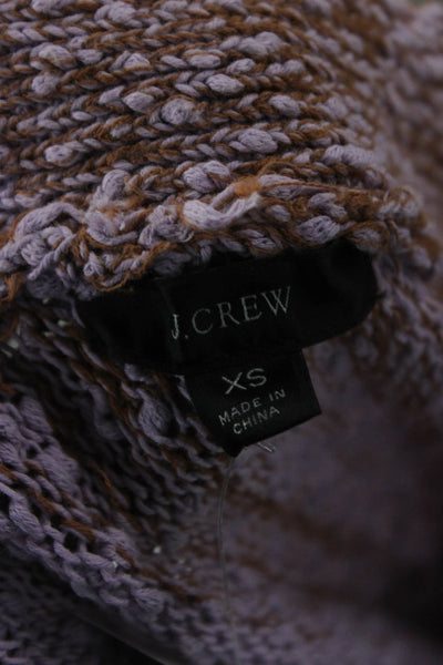 J Crew Women Knit Top Cotton Round Neck Long Sleeve Abstract Size XS