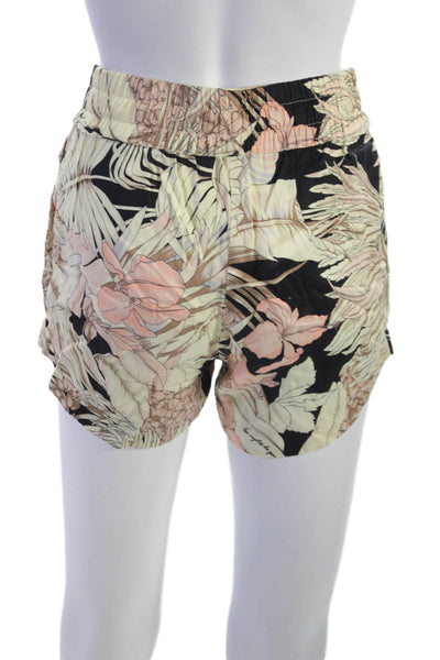 Les Coyotes De Paris Women Paperbag Floral Tencel Pull On Shorts Size 14