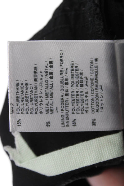 Off-White Womens Cut-Off Cotton Shorts Black Butterfly Size 24