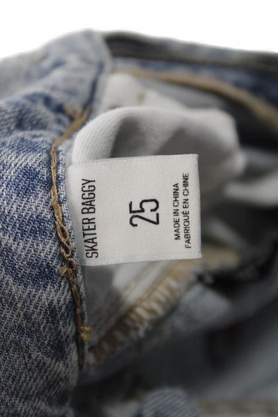 BDG Womens Cropped High Rise Blue Jeans Size 25