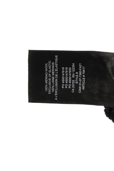 Babaton Women Mini Skirt Black 100% Merino Wool Check Size 2XS