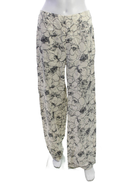 Bec & Bridge Women White Floral Viscose Blend Skirt Size 6