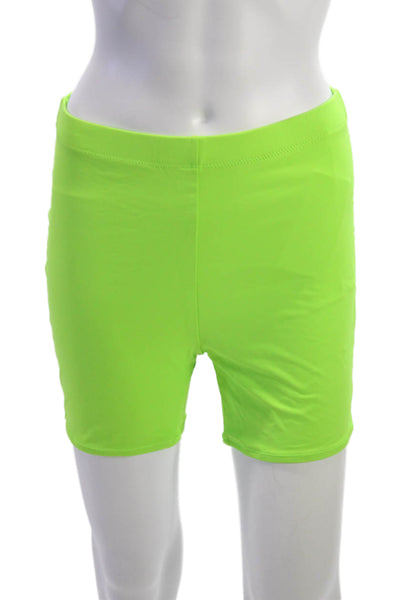 Skims Women Biker Shorts Green Nylon Blend Size M