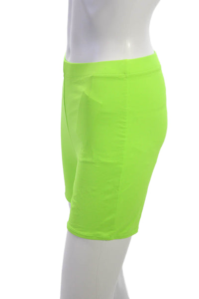 Skims Women Biker Shorts Green Nylon Blend Size M