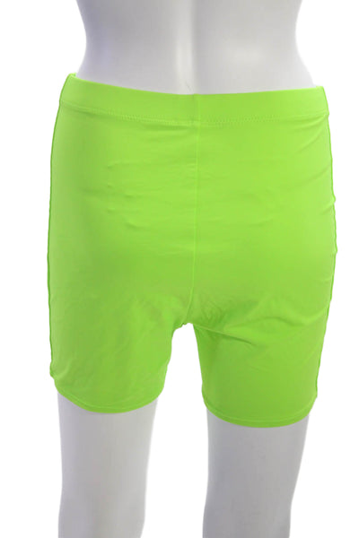 Skims Women Biker Shorts Green Nylon Blend Size M