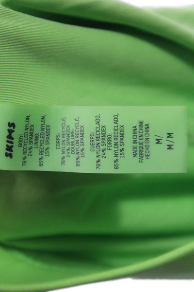 Skims Women Biker Shorts Green Nylon Blend Size M