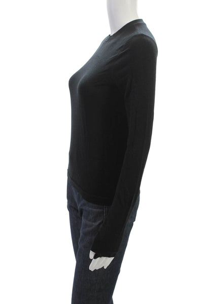 Lululemon Womens Polyester Blend Solid Long Sleeve T-Shirt Size 4