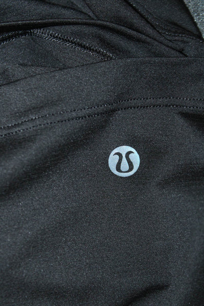 Lululemon Women Black Sleeveless Round Neck Polyester Solid Top Size 4