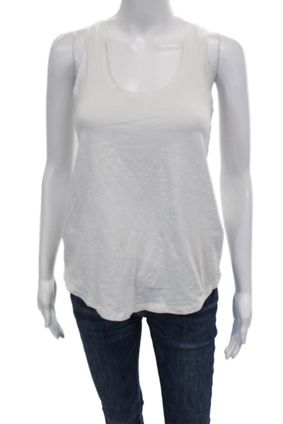 Lululemon Women Basic Sleeveless Scoop Neck Tank White Polyester Size S