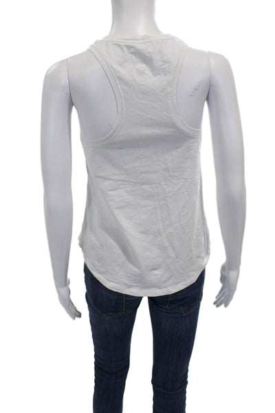 Lululemon Women Basic Sleeveless Scoop Neck Tank White Polyester Size S