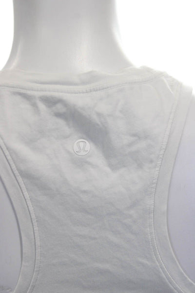 Lululemon Women Basic Sleeveless Scoop Neck Tank White Polyester Size S