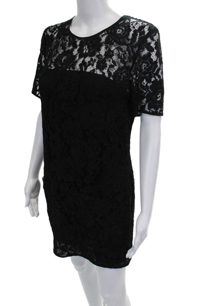 French Connection Women Shift Dress Floral Short-Sleeve Knee-Length Size 8