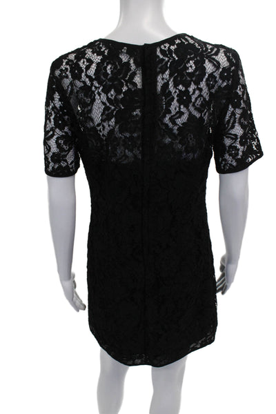French Connection Women Shift Dress Floral Short-Sleeve Knee-Length Size 8